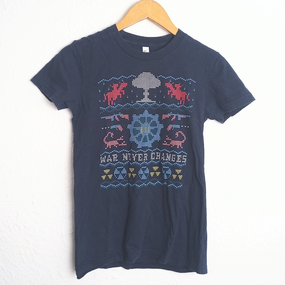 American Apparel T-shirt Size M Navy Combed Cotton